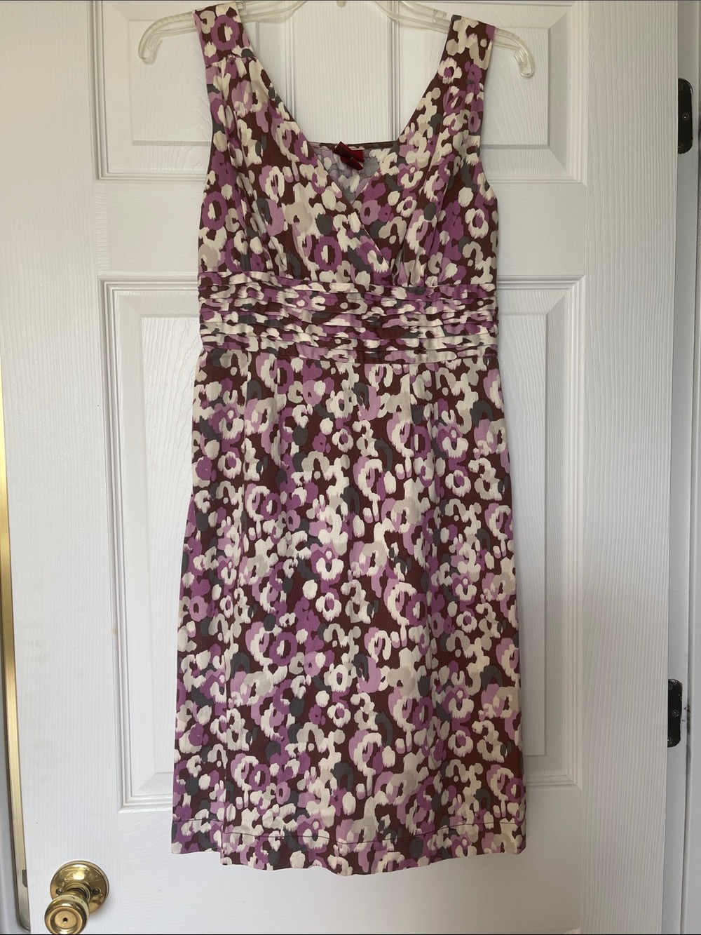 Merona Purple Floral Print Midi Dress